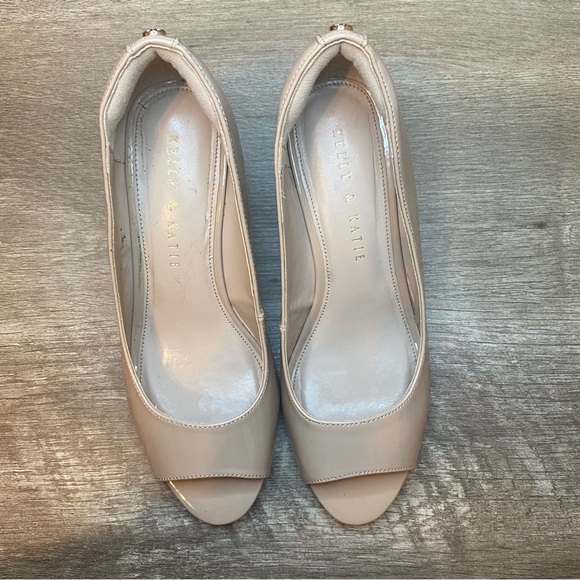 Kelly & Katie Nude Wedges Size 7 - Picture 9 of 10